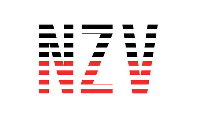 NZV three initial letter iconic line negative space minimal logo design vector template. monogram, abstract, wordmark, business, typography, minimalist, brand, company, flat, modern, unique, simple