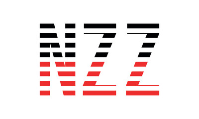 NZZ three initial letter iconic line negative space minimal logo design vector template. monogram, abstract, wordmark, business, typography, minimalist, brand, company, flat, modern, unique, simple