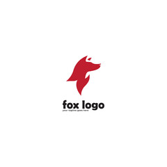 fox logo icon vector template