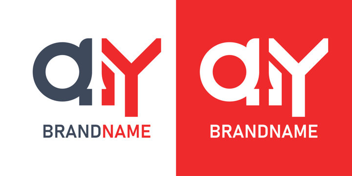 Letter ay logo design template