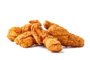 Deep fied chicken wings isolated on white