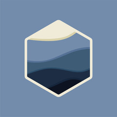 Hexagon logo design template. Colorful abstract vector icon.