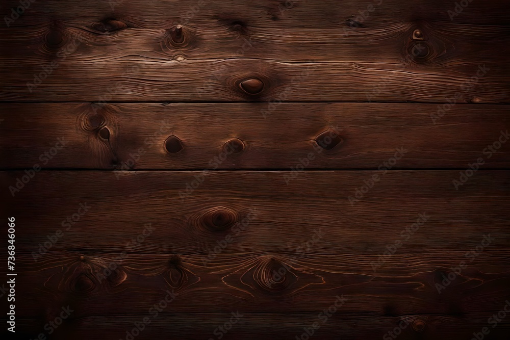 Poster dark brown wooden background with high resolution. top view copy space