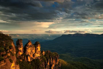 Poster Three Sisters Three Sisters at Katoomba, Blue Mountains, New South Wales, Australia