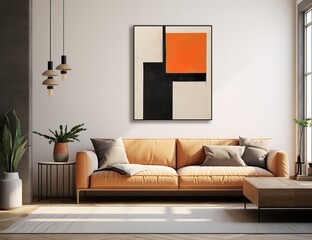 ideas for arranging a family or guest room with sofas, lamps, potted ornamental plants, tables that are simple and minimalist but still give the impression of being clean and elegant.