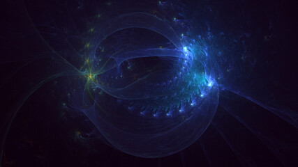 3D manual rendering abstract fantasy light fractal background