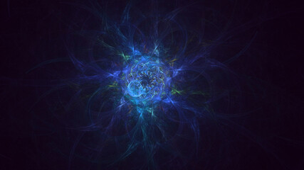 3D manual rendering abstract fantasy light fractal background