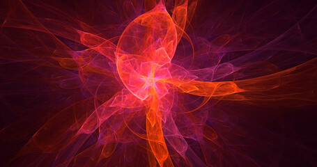 3D manual rendering abstract colorful fractal light background