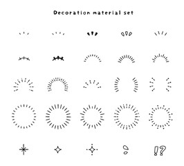 あしらいデコレーションセット　手書き風
