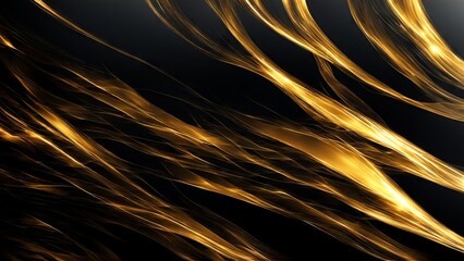 Black and Gold Abstract Advanced Futuristic Technology Texture Banner Background 