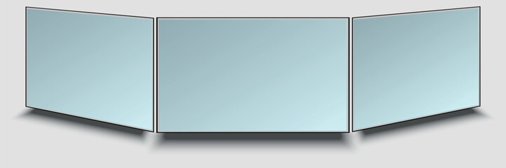 Obraz premium Set of blank outdoor billboards for designers.