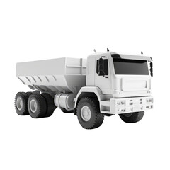 Roll Off Truck PNG Cutout, Generative AI
