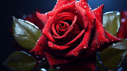 Rose flower background, Valentine's Day illustration