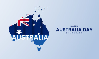 Happy Australia Day. Australia day creative design for social media post. Australia day ads design. 3D Illustration
