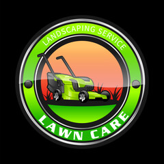 Lawn Mowing logo, Lawn care