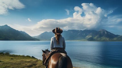 An idyllic horseback - Powered by Adobe