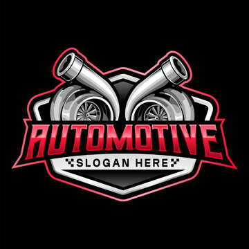 Turbo logo, machine logo template, Garage logo