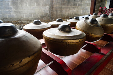 A set gamelan music instruments usually played by Sundanese, Javanese and Balinese