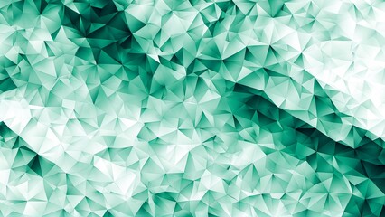 Textured banner background with white and green geometric triangles 