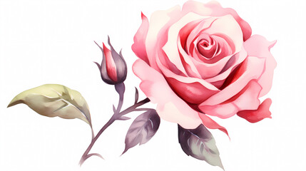 Rose flower background, top view of bouquet