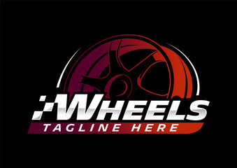 Tire shop, Wheel logo, Template Logo Tires