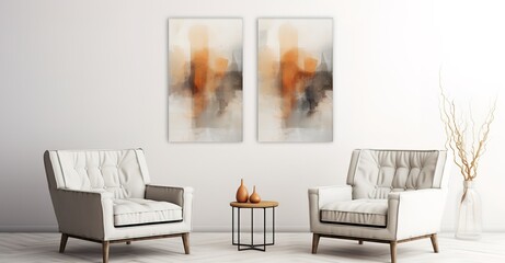 ideas for arranging a family or guest room with sofas, lamps, potted ornamental plants, tables that are simple and minimalist but still give the impression of being clean and elegant.