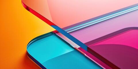 Textures in close-up, sleek plastic surface, Vibrant hues and fine