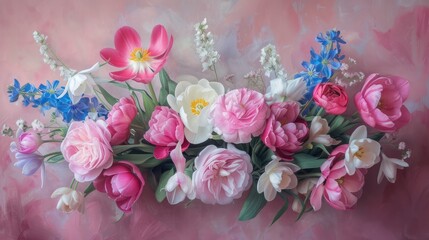 Obraz na płótnie Canvas Spring flowers. Gift for Mothers day