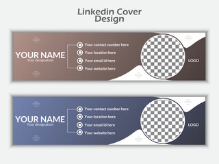 Digital Agency gradient Color LinkedIn cover Design.