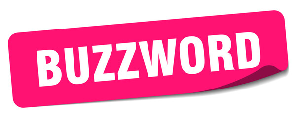 buzzword sticker. buzzword label
