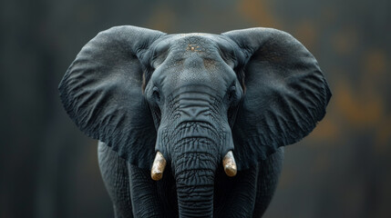 Fototapeta premium Intense Elephant Gaze, Dominance in the Animal Kingdom