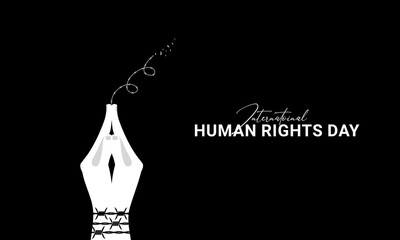 Internastional Human Rights Day. 10 December human right day. 3D Illustration