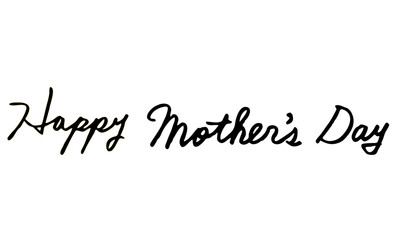 母の日　Happy Mother's Day　文字　筆記体　英語　手書き
