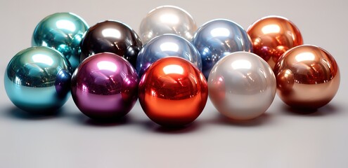 Collection of shiny colorful balls