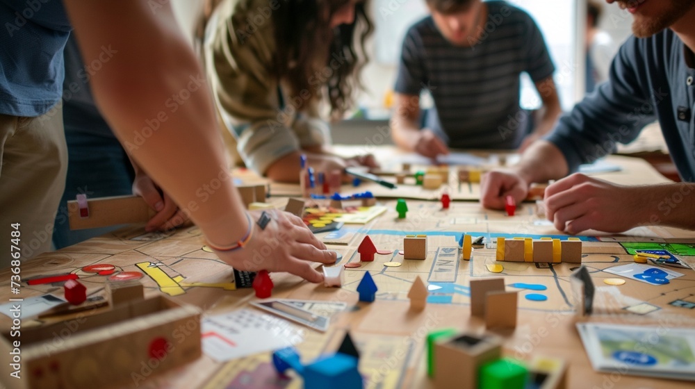 Poster diy board game design and create a unique board game using cardboard, markers, and recycled material
