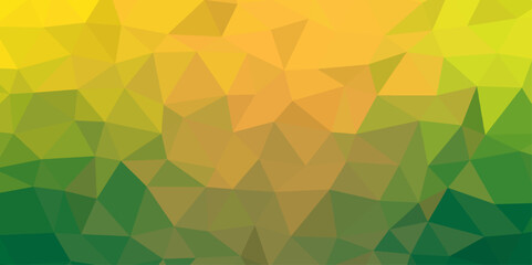 Light Green, Yellow vector polygonal geometric background. colorful abstract illustration with gradient. The best triangular design for your business. Triangulation, stylish background, texture
