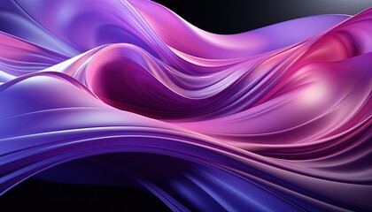 Abstract purple shiny and wavy background. Created with Ai