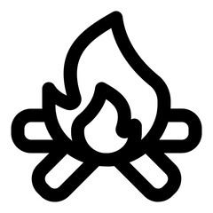 campfire icon vector illustration asset element