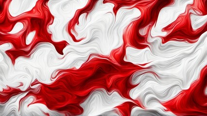 White and Red Oil Paint Texture Banner 