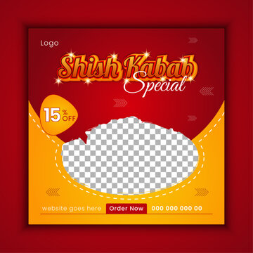 Special delicious  social media instagram post banner design social media cover design template