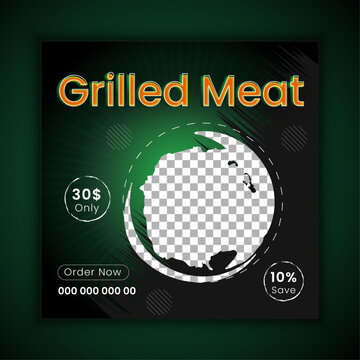 Special delicious  social media instagram post banner design social media cover design template