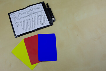 Concept of blue card in football