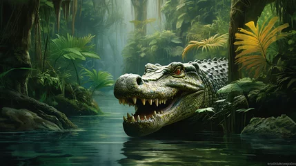 Gordijnen Crocodile © franklin