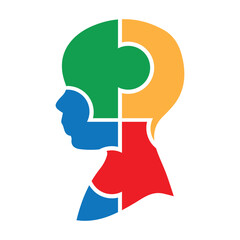 Autism Boy with Puzzle