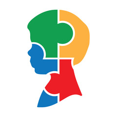 Autism Boy with Puzzle