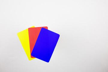 Three cards for football referee