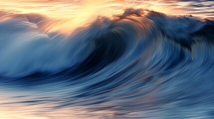 Wave Symphony: dynamic beauty of ocean waves shore, textures of the water, Nature concept