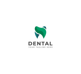 Creative 3D Dental logo vector design template.