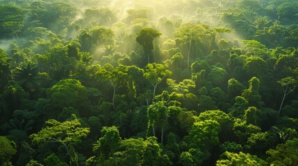 Fototapeta na wymiar Aerial View of Forest Canopy