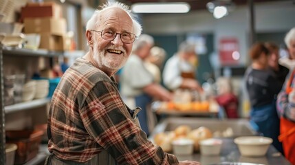 Fototapeta na wymiar Retiree's Heartwarming Impact: Spreading Joy through Volunteerism, Inspiring Gratitude and Community Engagement